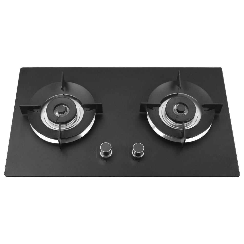 Ignition Cooktop 2 Burner Cooker Tempered Glass Gas Stove